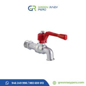 llave esférica cromada para jardín