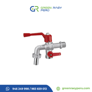 llave esférica cromada para jardín